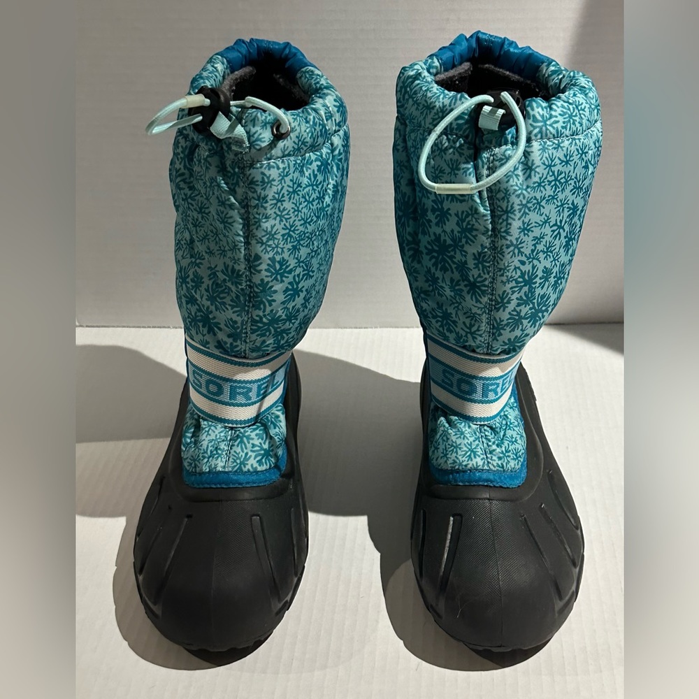 Sorel Snow Flake Winter teal boots with lining womens sz 6